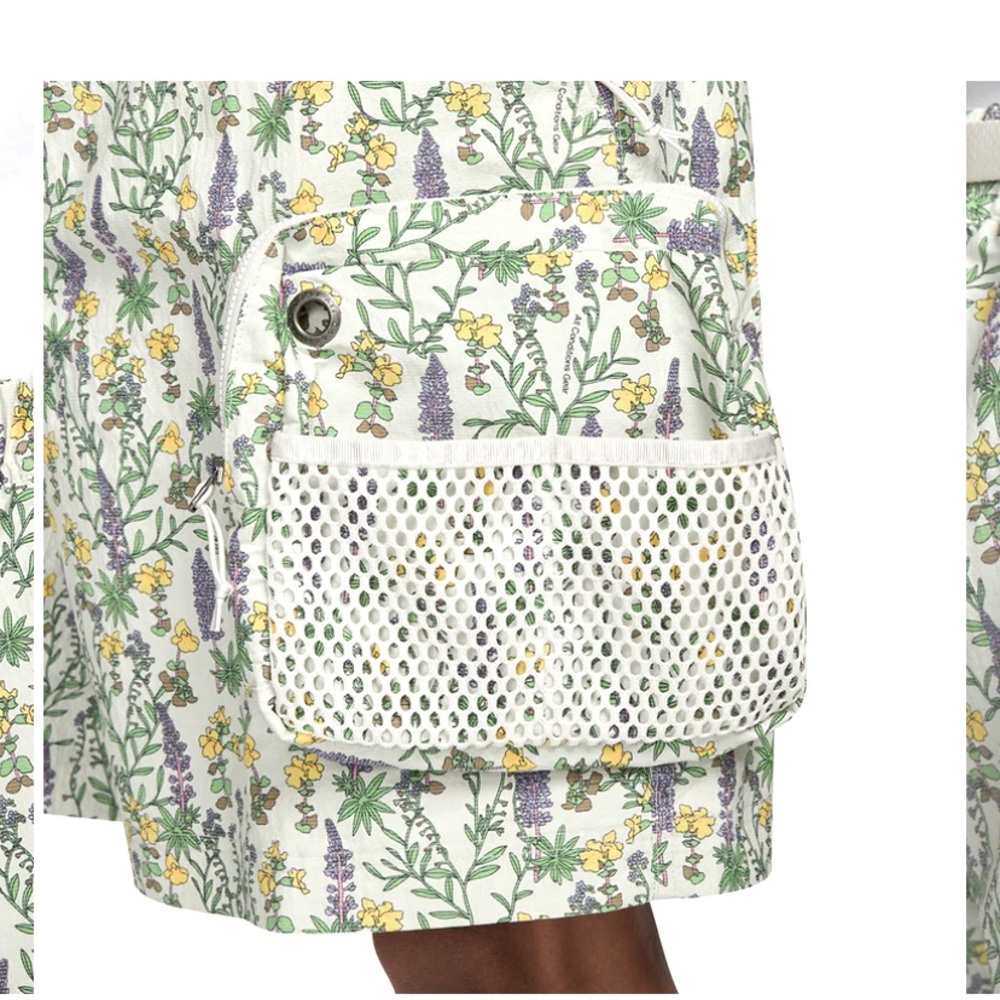 NWOT NIKE ACG Snowgrass Cream Floral Men's Cargo Shorts Size M - Picture 6 of 16